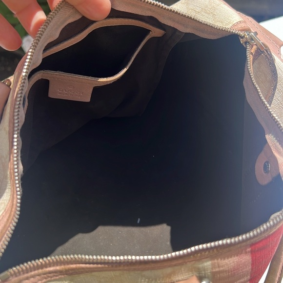 Gucci Script Web Boston Bag GG Coated Canvas.❤️ - Picture 16 of 17